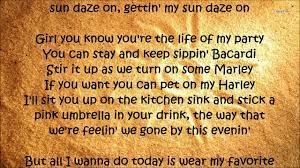 Sun Daze Florida Georgia Line Lyrics Youtube