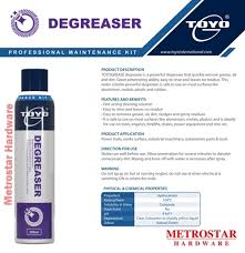 .is to remove high levels of grease on machine parts during production or manufacturing we have worked on every type and thickness of grease from industries such as auto, food, gas & oil erema are probably the most popular brand in the uk of machinery to make pellets from recycled plastics. Toyo Degreaser 300ml