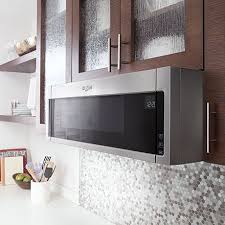 Whirlpool 1 1 Cu Ft Over The Range Low Profile Microwave Hood Combination In White Wml75011hw The Home Depot Range Microwave Microwave Hood Small Bars For Home