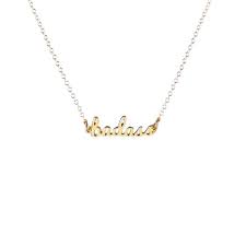 Badass Charm Necklace 18k Gold Necklace Necklace Charm Necklace