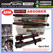 Short stroke absorbers and low sports springs. Apm Performax Absorber Perodua Kelisa