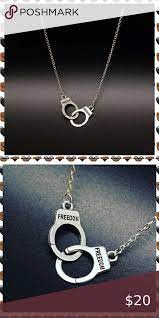 Freedom Handcuff Pendant Necklace Womens Jewelry Necklace Handcuff Necklace