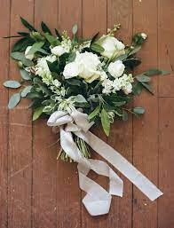 White Gold Winter Wedding Inspiration Bridesmaid Bouquet White White Wedding Bouquets Gold Winter Wedding