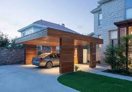 The studio shed can be built without windows. City Park Carport New Orleans Studiowta Modern Garage And Shed Homify Garage Design Carport Designs Modern Carport