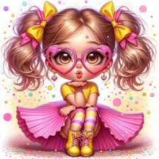 Adorable samoyed illustrations with grunge style outfits