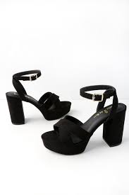 Ankle Strap Black Platform Sandals Selah Black Suede Ankle Strap Heels Lulus Picked From Lulus Com Selah Black Suede Ankle Strap Heels In 2020 Black Ankle Strap Heels Ankle Strap Heels Strap Heels