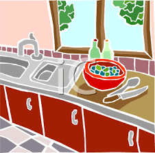 Get low hot water pressure in kitchen sink png. Sink And Counter In A Kitchen Royalty Free Clip Art Illustration