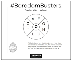Make new words from the words in capital letters. Centre Mk On Twitter Boredom Busters With Easter Weekend In Full Swing Today S Boredombusters Is An Easter Themed Word Wheel Try And Find The 9 Letter Word Then Make As Many Words Of