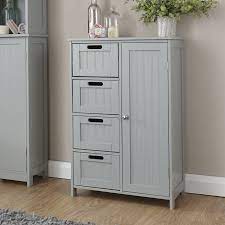 The freestanding torino curio cabinet brings an effortless touch of old world charm to your traditional bathroom. A White Wooden Free Standing Bathroom Cabinet With 4 Deep Drawers A Simple Classi Bathroom Storage Units Freestanding Bathroom Furniture Bathroom Freestanding