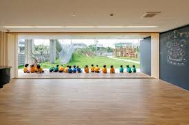 Gallery Of Hanazono Kindergarten And Nursery Hibinosekkei Youji No Shiro 7 Kindergarten Design Kindergarten Interior School Interior