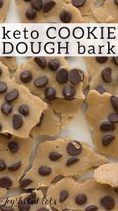 Chocolate Chip Cookie Dough Bark Keto Low Carb Sugar Free Grain Free Gluten Free Thm S If You Keto Cookie Dough Cookie Dough Bark Keto Dessert Recipes