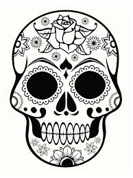 Coloriage Tete De Mort Mexicaine 20 Dessins A Imprimer Coloriage Tete De Mort Pochoir De Tete De Mort Coloriage