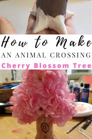 Animal Crossing Cherry Blossom Tree Craft Thrifty Mommas Tips Animal Crossing Cherry Blossom Tree Tree Crafts