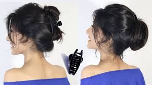 Make ripples, waves and curls another string of your short hairstyle bow. 2 Easy Hairstyle Bun With Clutcher New Bun Hairstyles Easy Hairstyle Hair Style Girl Youtube
