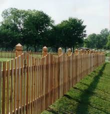 Our selection of attractive ornamental wood ties are ideal for fastening and anchoring your cedar timbers, lumber, and more! White Cedar Custom Scalloped Spaced Picket Fence With Hunterton Style Posts Ketcham Fenceketcham Fence