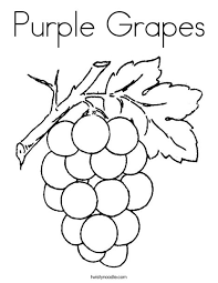 As much fun as they are to eat, they're fun to color! Purple Grapes Coloring Page Twisty Noodle