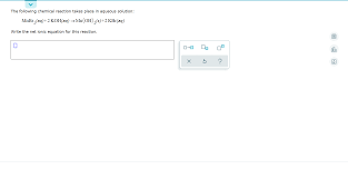 Mnbr2 + 2agno3 = mn(no3)2 + 2agbr↓. Solved The Following Chemical Reaction Takes Place In Aqu Chegg Com