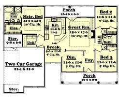 Looking for a small house plan under 1000 square feet? Country Style House Plan 3 Beds 2 Baths 1600 Sq Ft Plan 430 15 Builderhouseplans Com