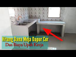 Walaupun rumah minimalis terkesan sempit, namun kamu bisa memberi sedikit sentuhan pada ruangan tertentu seperti dapur. Hitung Dana Pembuatan Meja Dapur Youtube