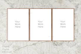 Minimal Botanical Wood Frame Mockup Frame Mockup 20x30 Etsy In 2020 Frame Mockups Digital Frame Mockup