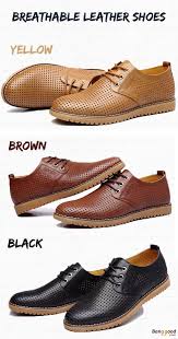 Big Size Men Breathable Casual Hollow Out Leather Oxfords Shoes Men S Shoes From Shoes On Banggood Com Mens Work Shoes Mens Fashion Shoes Dress Shoes Men
