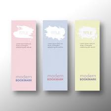 Download Set Of Modern Bookmarks Yellow Pink And Blue For Free Bookmark Template Psd Bookmark