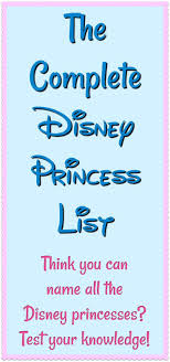 The Complete Disney Princess List With Trivia A Free Printable Disney Princess List Disney Princess Facts Disney Princess Games