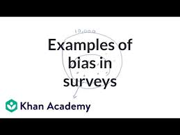 Examples Of Bias In Surveys Video Khan Academy