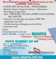 Kgc resouces sdn bhd is a leading distributor and trading of scientific and laboratory equipment located at shah alam, selangor. Dear Graduates Novatis Resources Sdn Bhd Are Looking For Talents To Be Part Of Their Protege Ready To Work Rtw Programme Hurry Up And Send Your Resume We Wish You All