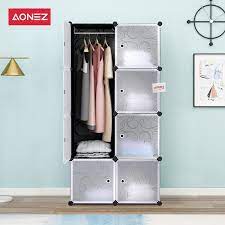 Lemari plastik 8 pintu membeli jualan online lemari penyimpanan. Aonez Lemari Pakaian Plastik Serbaguna Lemari Susun 1 Gantungan 8 Pintu Minimalism Gantungan Baju Shopee Indonesia