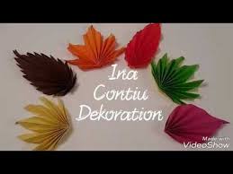Herbstblatter Aus Papier Selber Falten Selber Basteln Herbstdeko Youtube Origami Blume Basteln Mit Senioren Karten Handgemacht