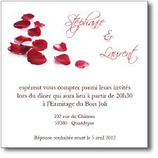 Texte pour mariage souhaiter joyeux mariage tous nos vœux de bonheur. Invitation Mariage Petales De Roses Coordonnee Au Faire Part