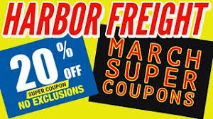 12 new harbor freight coupons 30% printable results have been found in the last 90 days, which means that every 8, a new harbor freight coupons 30% printable result is figured out. Harbor Freight Coupons March 2021 20 Off Super Discount Coupon No Exclusions Youtube