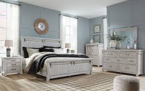 Signature design by ashley kaydell 4 piece queen bedroom set in dark gray. Panel Bedroom Set