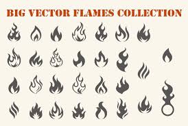 Black And White Flames Vector Flames Illustration Fire Vector Vector Illustration