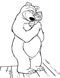 Masha And The Bear Coloring Disegni Da Colorare Disegni Orso