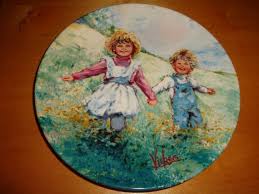 Vickers Playtime Hand Painted Plate Limited By Quiltblocksandmore Hand Painted Plates Hand Painted Painting