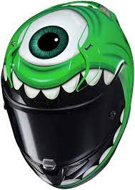 Hjc Rpha 11 Mike Wazowski Motorcycle Helmet Motorcycle Helmets Full Face Motorcycle Helmets Motorbike Helmet