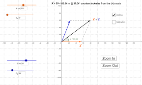 Use of the subtraction vectors calculator. Vector Addition And Subtraction Geogebra