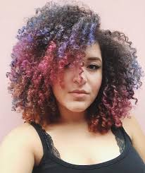 Joico, philip kingsley, shea moisture. Cabelo Cacheado Colorido Galaxia Por Do Sol Tipo 3b 3c Sunset Hair Curly Hair
