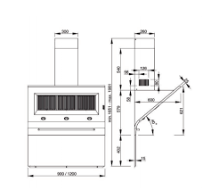 Hotte Decorative Windy 90cm 650m3 H 894m3 H Intensif Inox Roblin Elite Ref 6013108