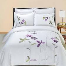 Check spelling or type a new query. Golinens Luxury White Lavender And Green Embroidered Microfiber Duvet Cover Set Duvet Cover Pillow Shams And Euro Shams