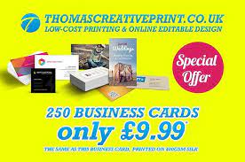 Create and design 500 full color business cards for only $9.99. Thomascreativeprint Co Uk Specialoffer 250 Business Cards Flickr
