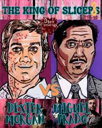 This is my final versions of my series the King OF Slicers “Dexter Morgan  Vs Jordan Chase” my art plus digital art with a vs poster to represent  dexters the protagonist vs