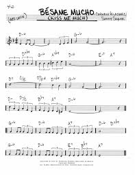 besame mucho lead sheet in 2019 trumpet sheet music