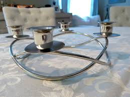Round Danish Candle Holder 4 Candleholder Dinner Candles Dinner Table Dinner Lightning Romantic Dinner Candle Candle Holders Danish Style Simple Designs