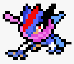 Coucou aujourd'hui 2èmes dessin pixel sur mincraft pe et aujourd'hui c'est un pokemon de soleil et lune flamiaou mais contacte snapchat: Pixel Art Pokemon Greninja Hd Png Download Transparent Png Image Pngitem