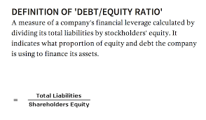 Debt To Equity Ratio D E Debt Equity Equity Ratio Company Financials