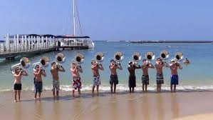 Blue Springs Golden Regiment Contra Tuba's Playing On Waikiki Beach