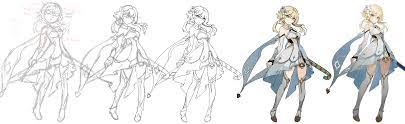 The manga artist behind genshin's official manga, ships the two as well. Lumine Genshin Impact Layered View By Squigglysketchs On Deviantart